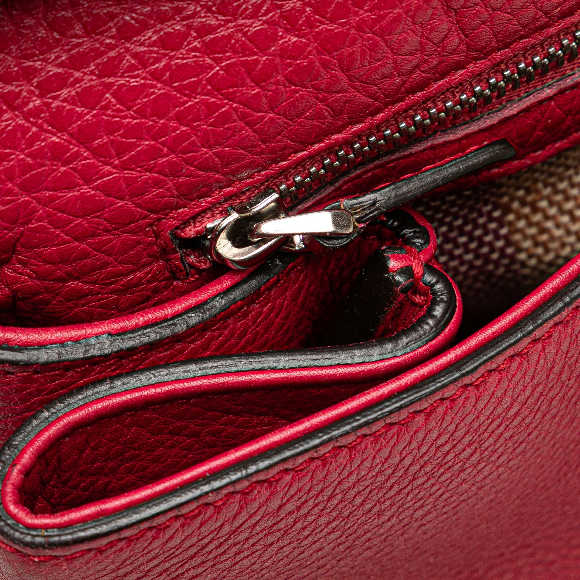 Medium Calfskin Bamboo Daily Satchel - Image 9