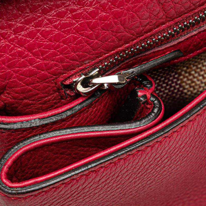 Medium Calfskin Bamboo Daily Satchel - Image 9
