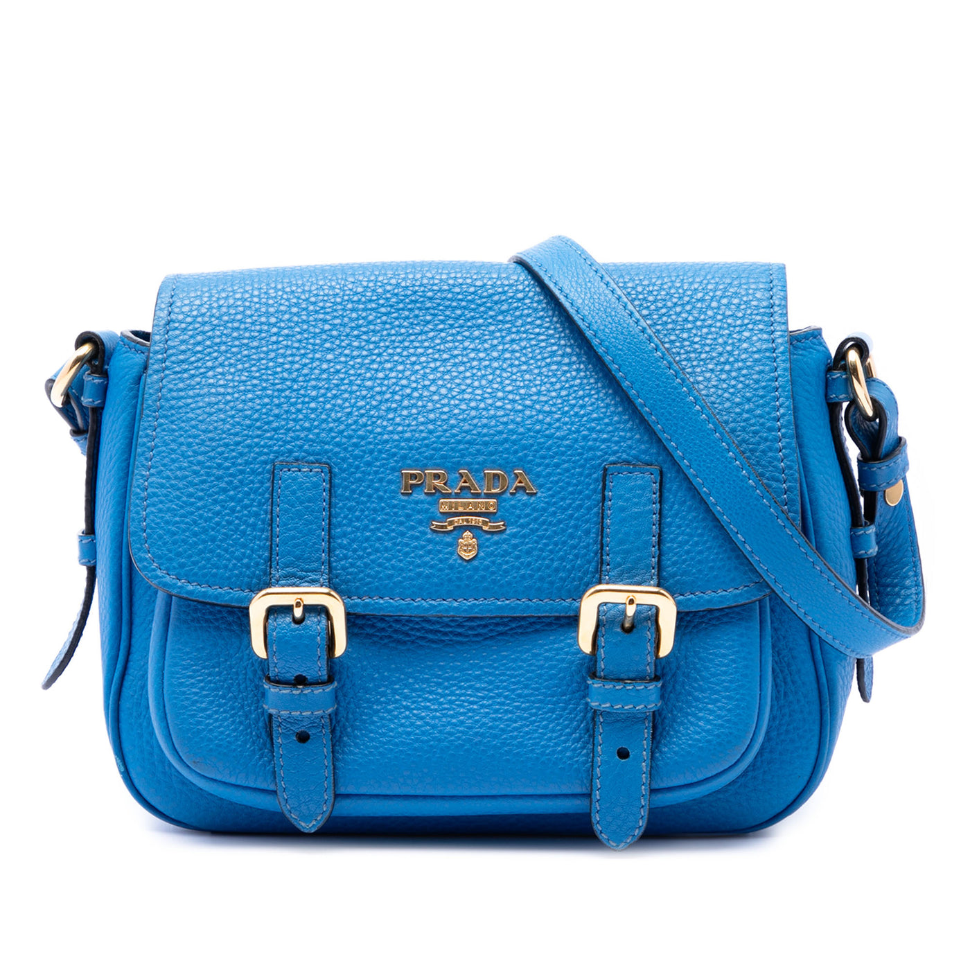 Vitello Daino Double Buckle Messenger Bag - Image 1