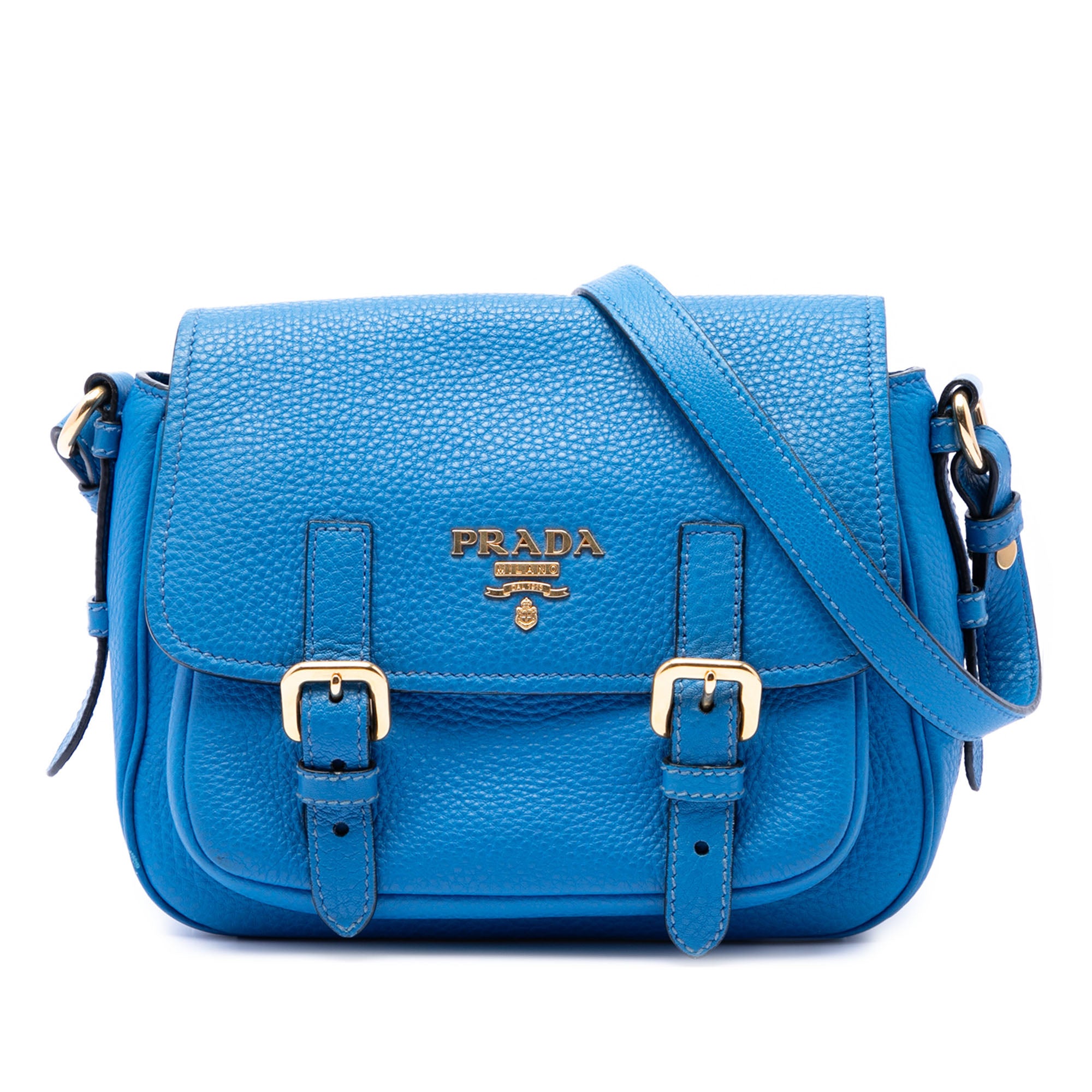 Vitello Daino Double Buckle Messenger Bag - Image 1