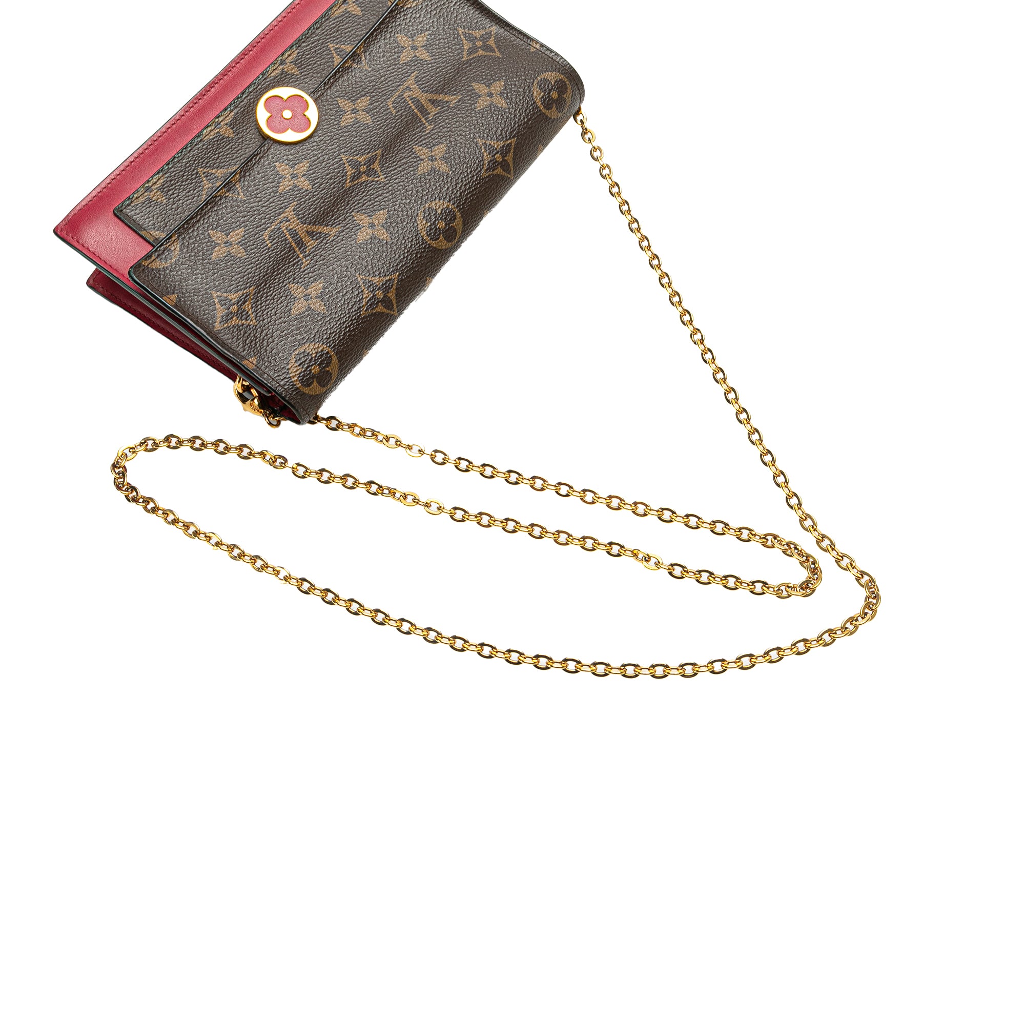 Monogram Flore Wallet On Chain - Image 11