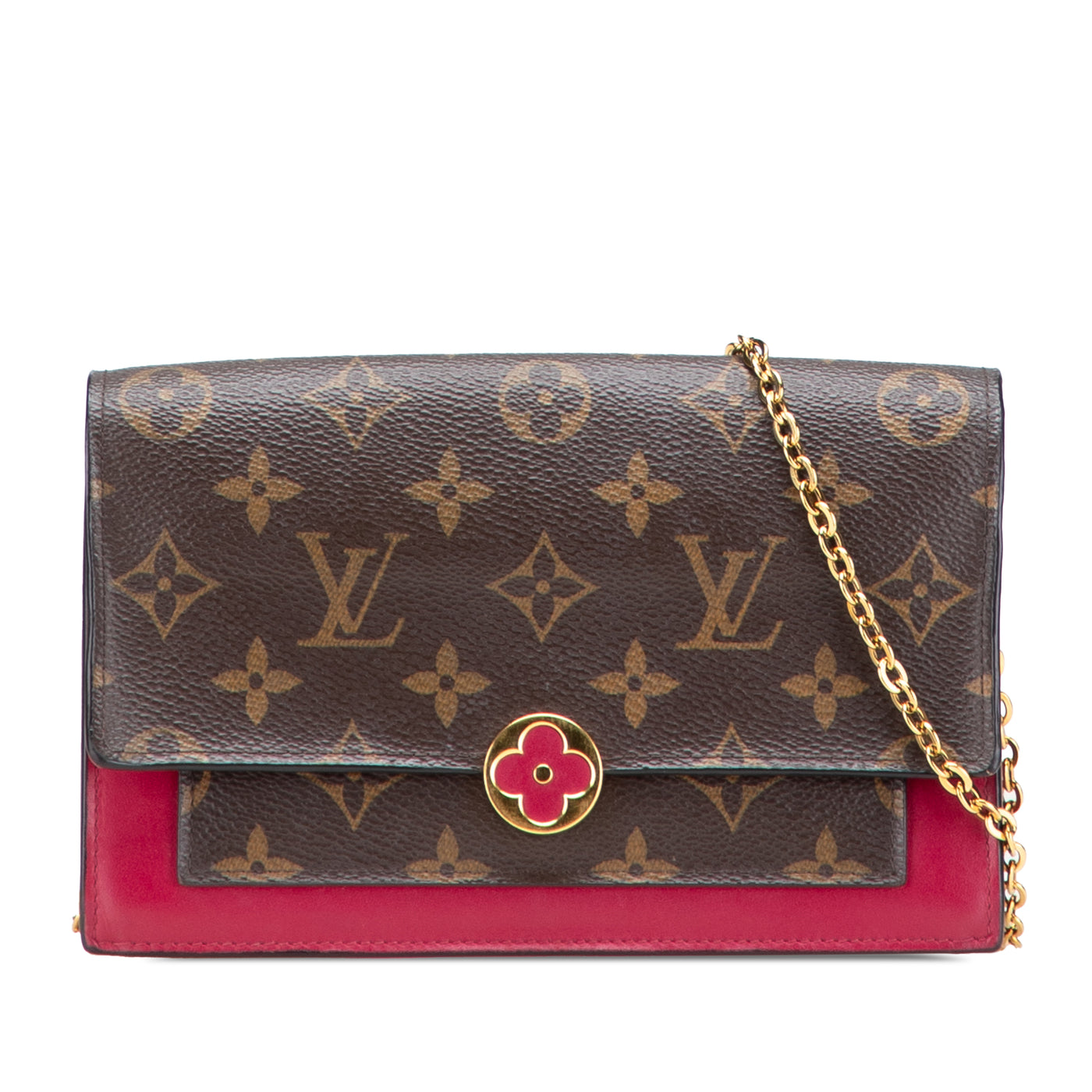 Monogram Flore Wallet On Chain - Image 1