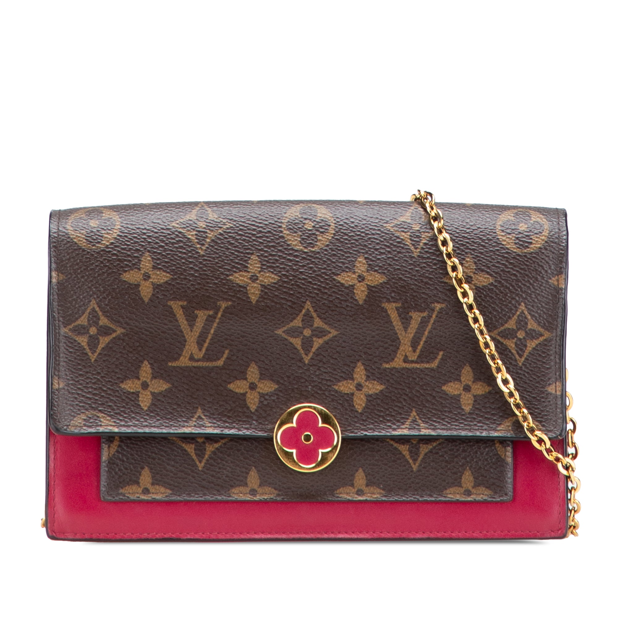 Monogram Flore Wallet On Chain - Image 1