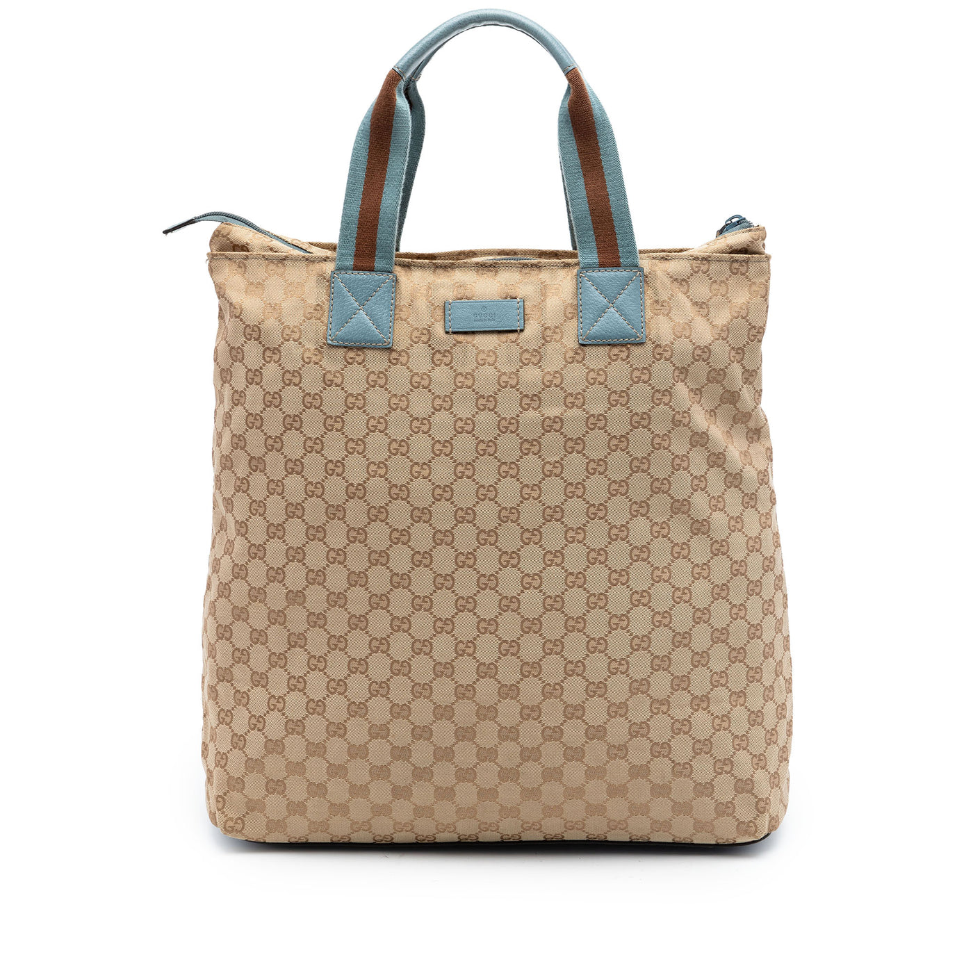 GG Canvas Web Vertical Tote - Image 1