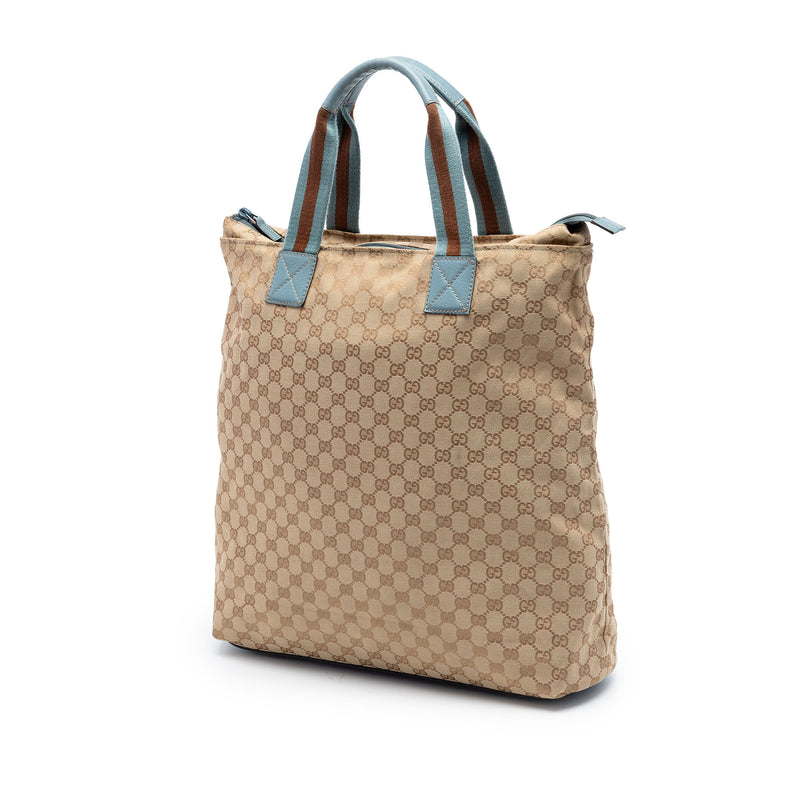 GG Canvas Web Vertical Tote - Image 2