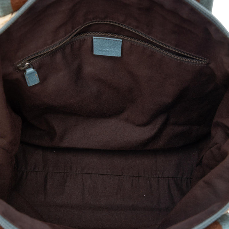 GG Canvas Web Vertical Tote - Image 4