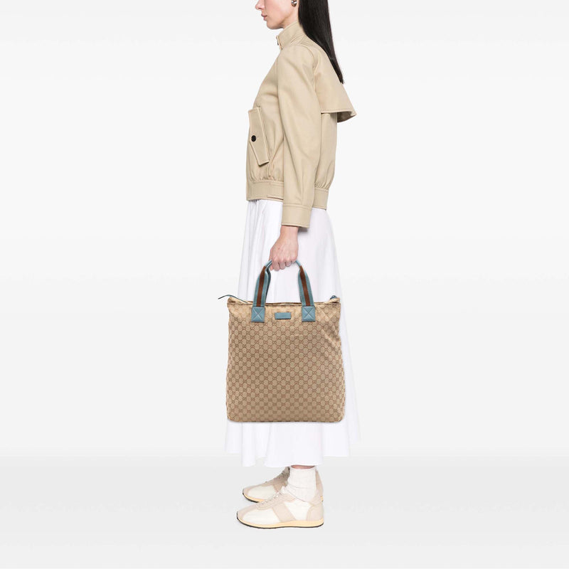 GG Canvas Web Vertical Tote - Image 6