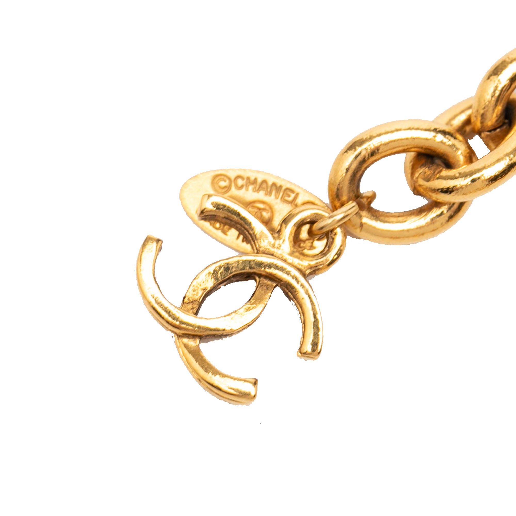CC Gold Plated Sun Medallion Triple Chain Belt - Image 5