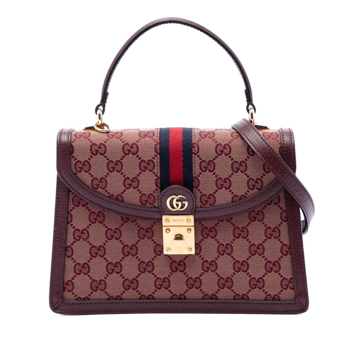 Small GG Canvas Web Ophidia Top Handle Flap - Image 1
