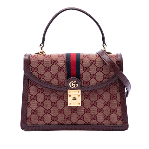 Small GG Canvas Web Ophidia Top Handle Flap - Image 1