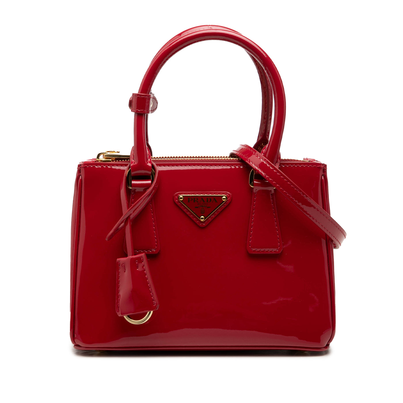 Mini Patent Galleria Double Zip Satchel - Image 1