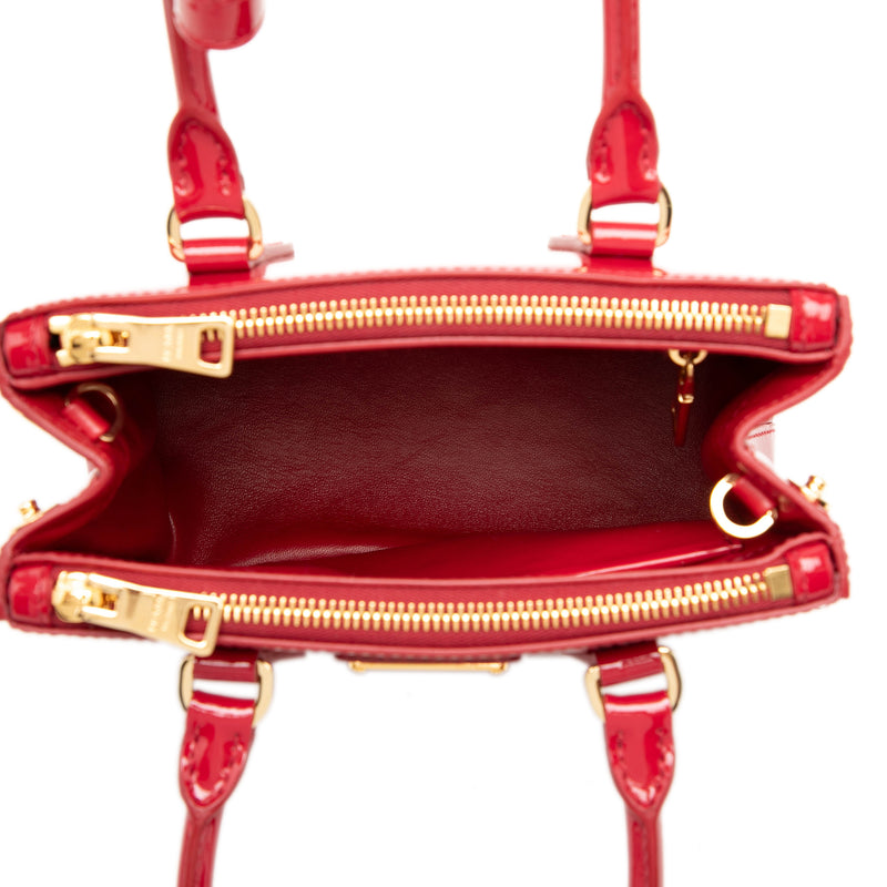Mini Patent Galleria Double Zip Satchel - Image 4