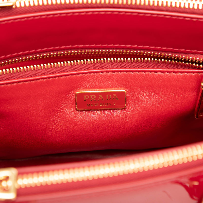 Mini Patent Galleria Double Zip Satchel - Image 5
