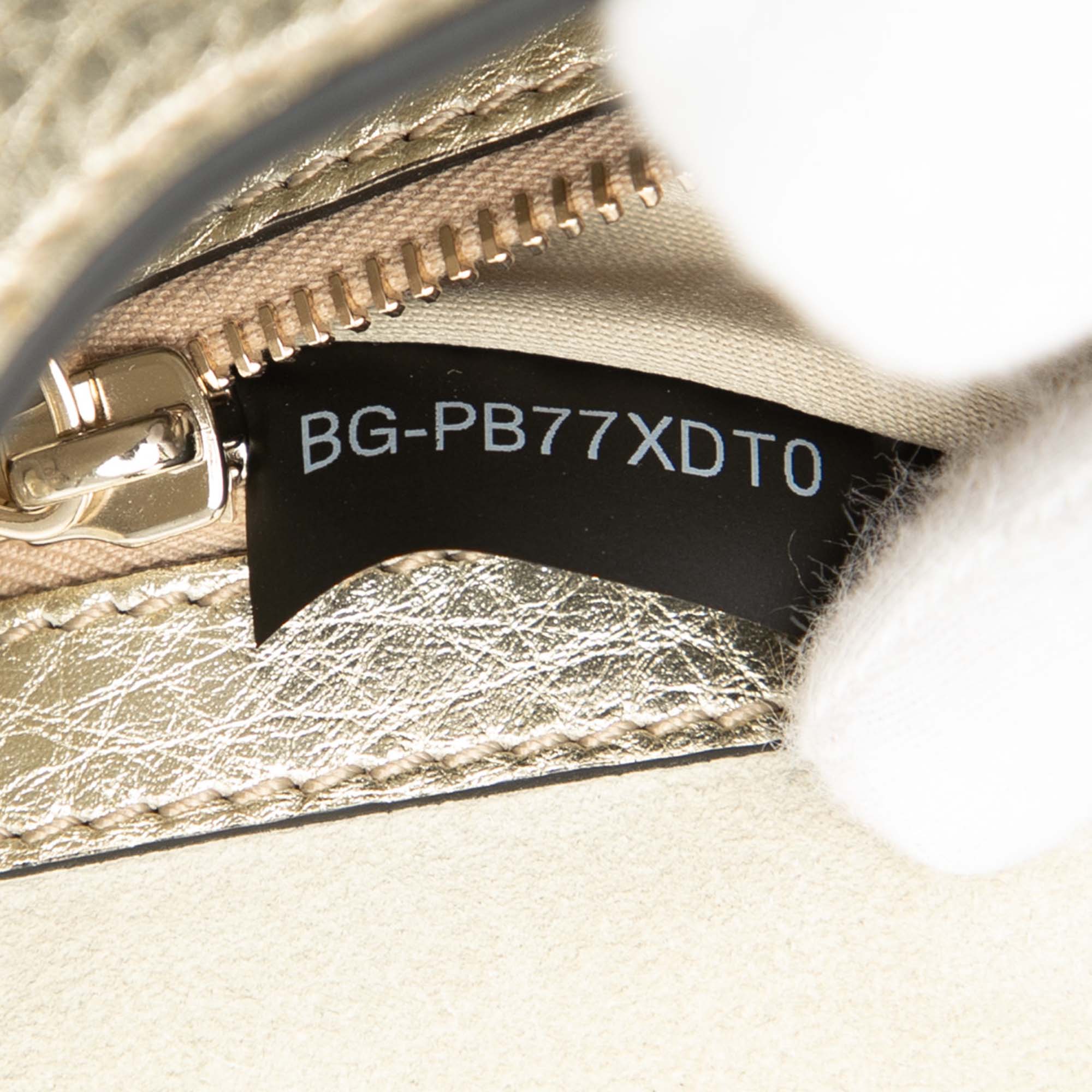 Metallic Grained Calfskin Rockstud Saddle Crossbody - Image 6