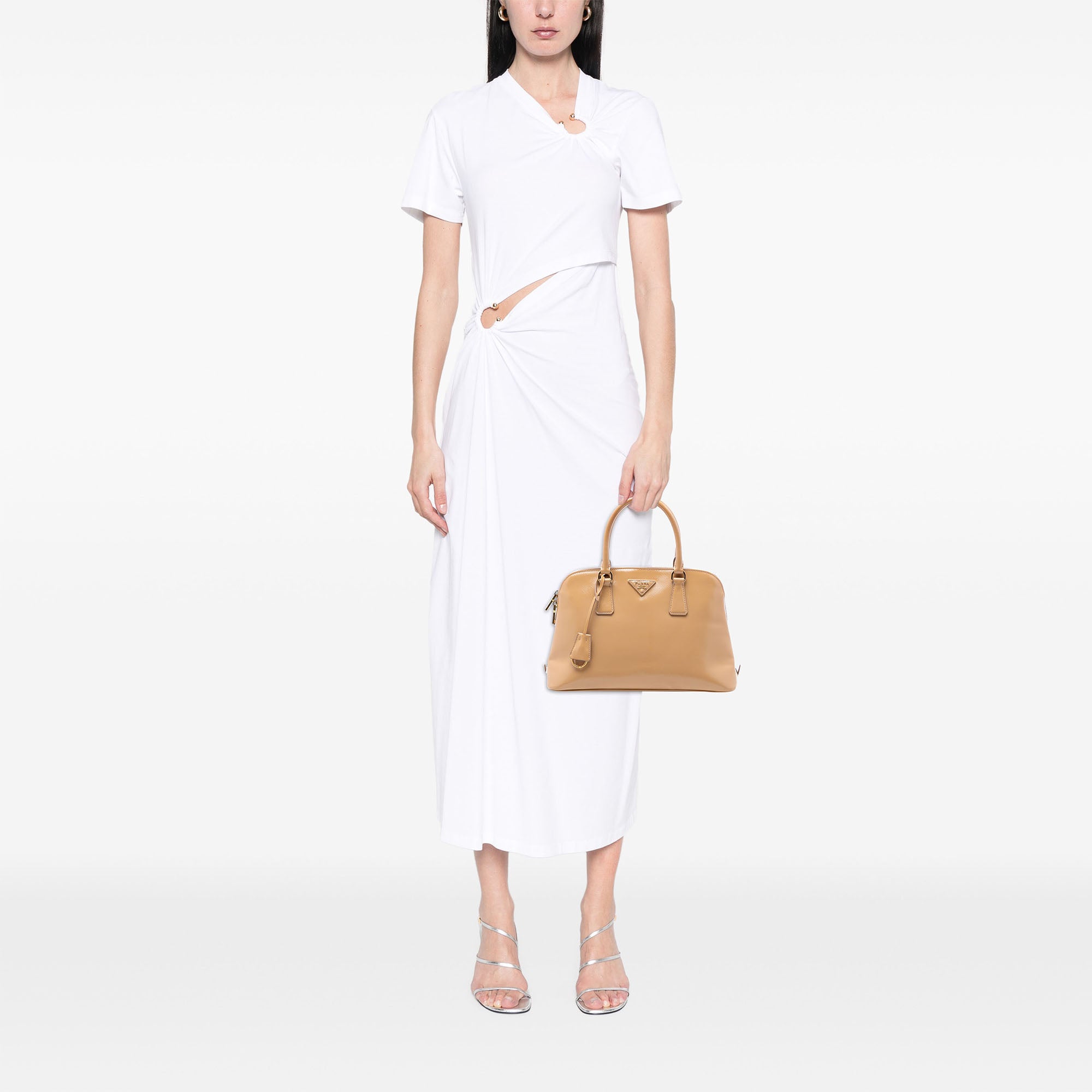 Medium Saffiano Vernice Promenade Satchel - Image 6
