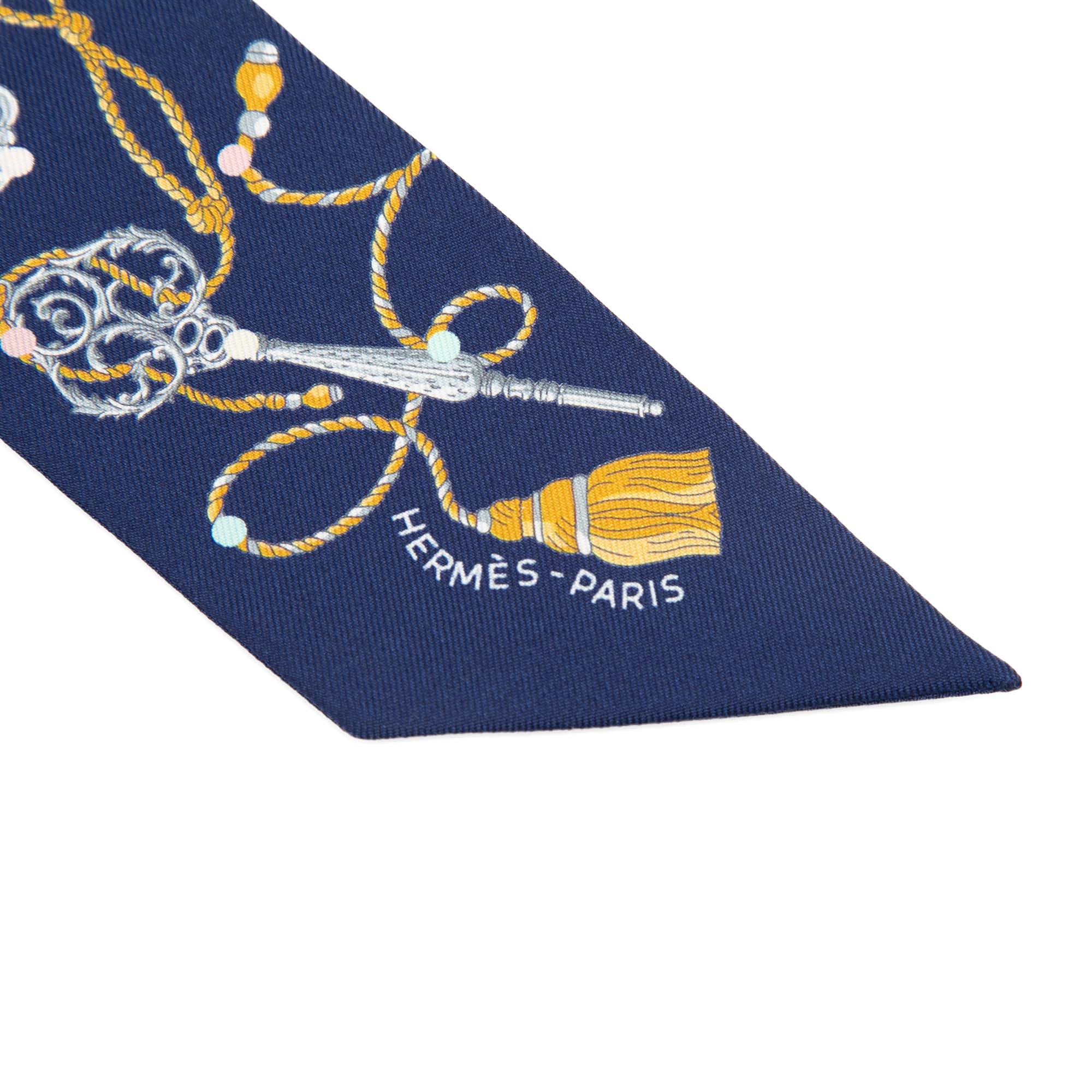 Les Cles a Pois Silk Twilly Scarf - Image 3