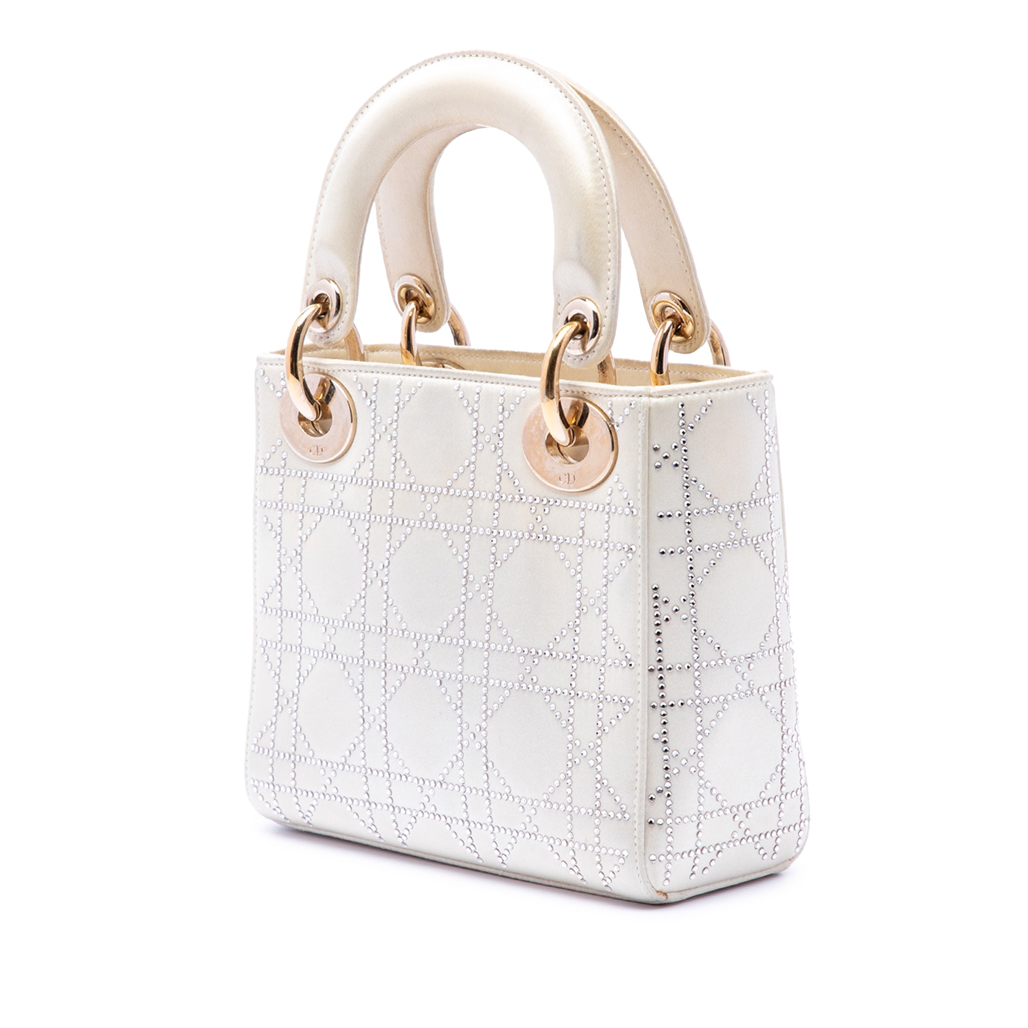 Mini Satin Cannage Crystal Embellished Lady Dior - Image 2