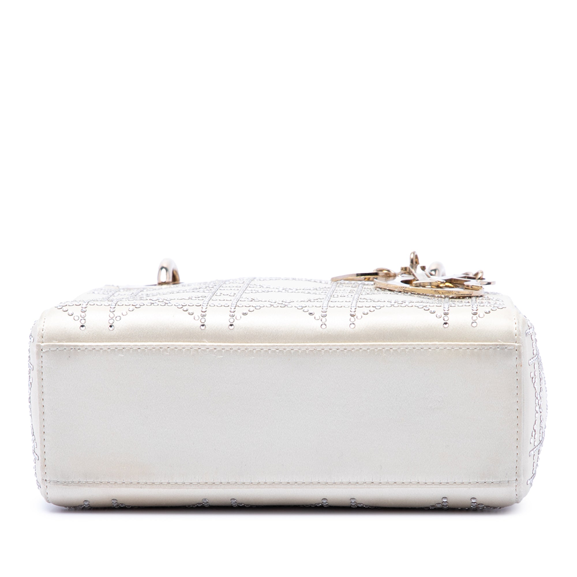 Mini Satin Cannage Crystal Embellished Lady Dior - Image 3