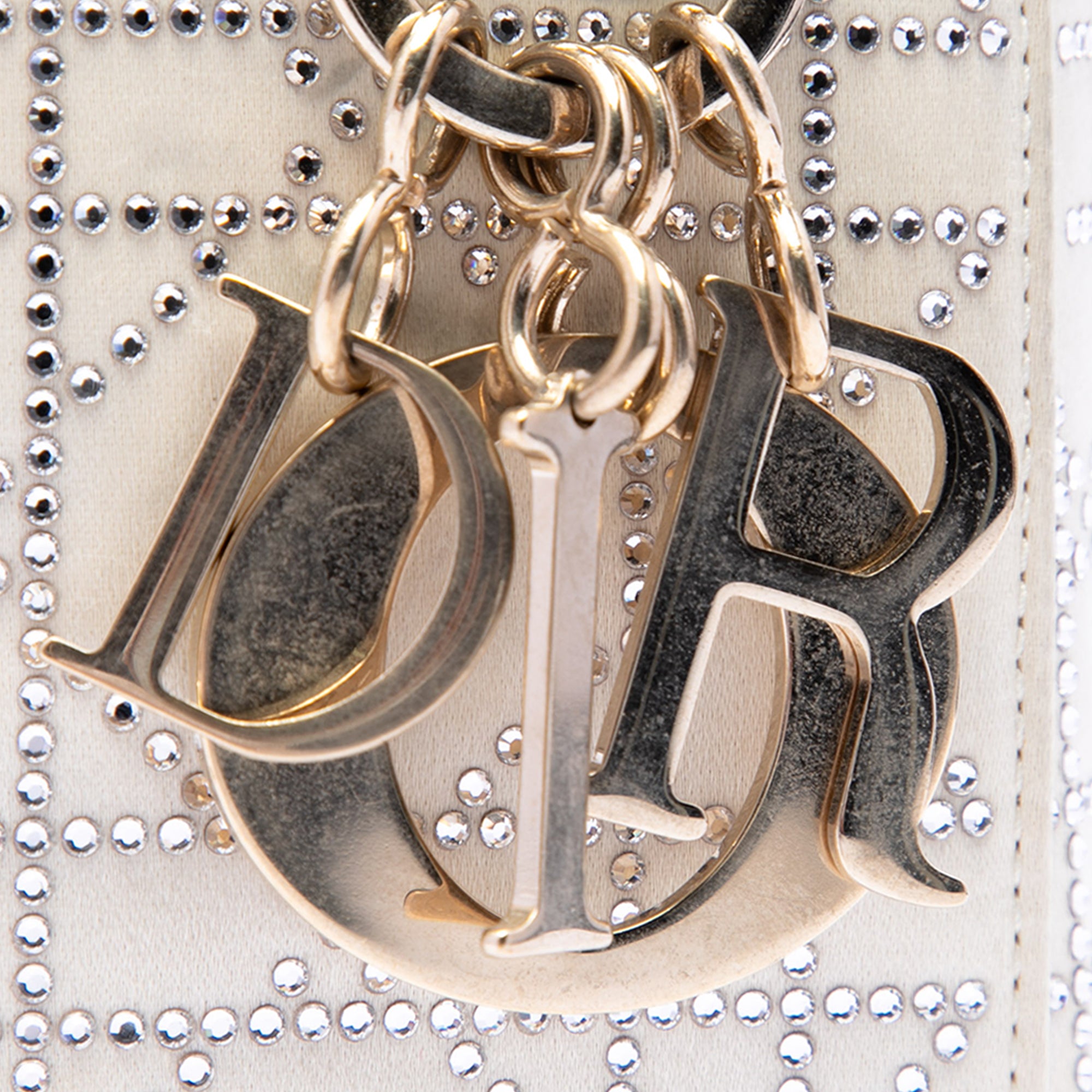 Mini Satin Cannage Crystal Embellished Lady Dior - Image 5