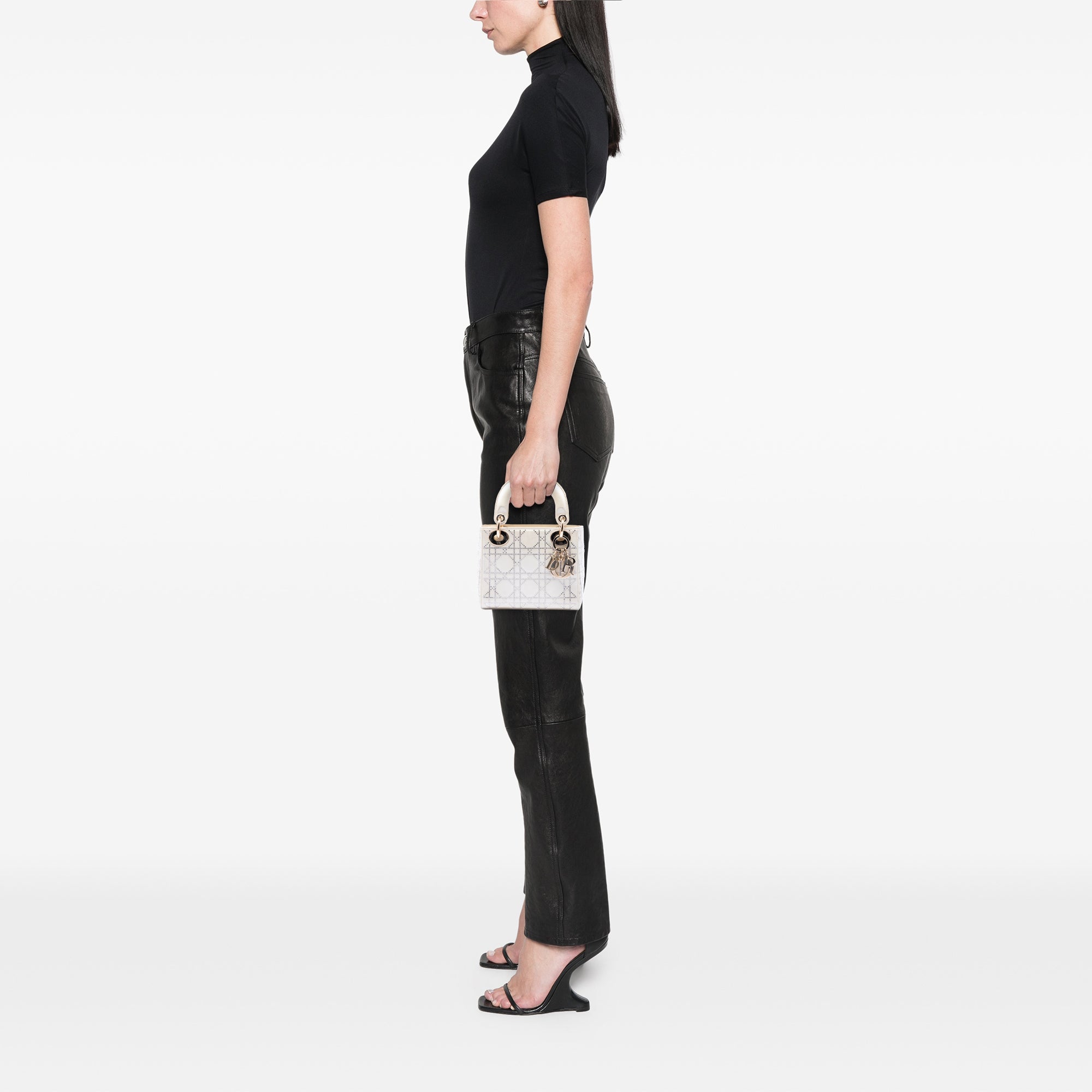 Mini Satin Cannage Crystal Embellished Lady Dior - Image 6