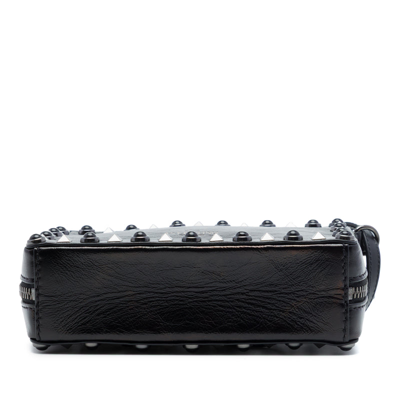 Textured Leather Rolling Rockstud Camera Bag - Image 3