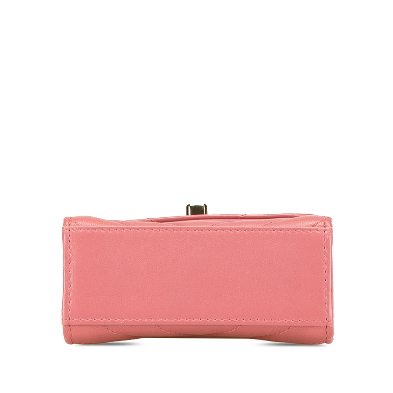 Mini Chevron Lambskin Trendy CC Chain Wallet - Image 3