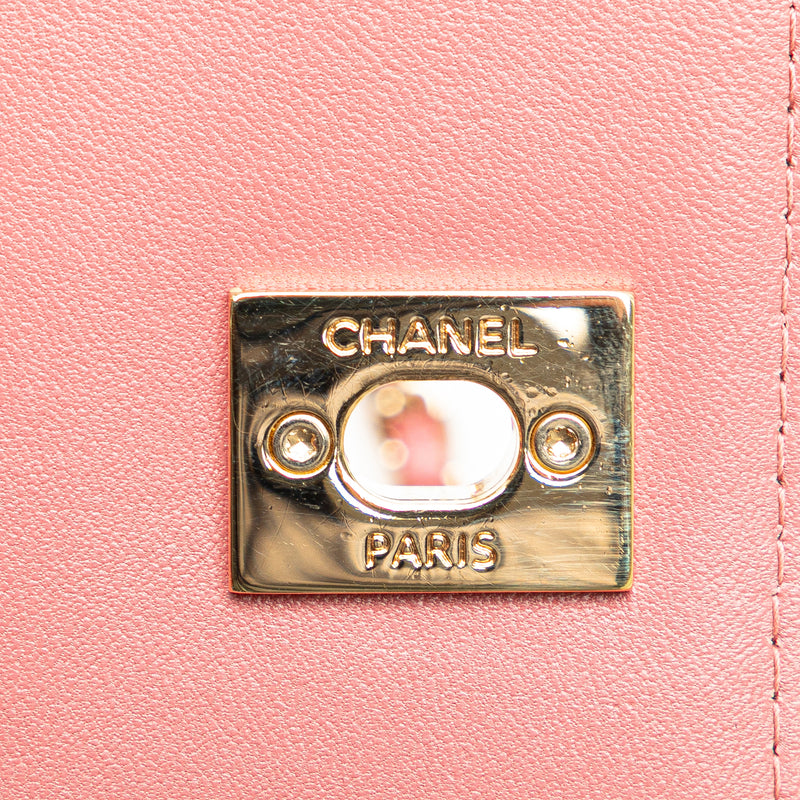 Mini Chevron Lambskin Trendy CC Chain Wallet - Image 7