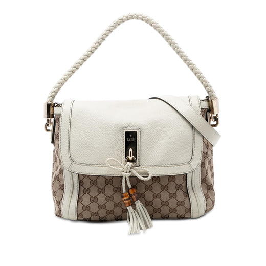 GG Canvas Bella Flap Satchel - Image 1