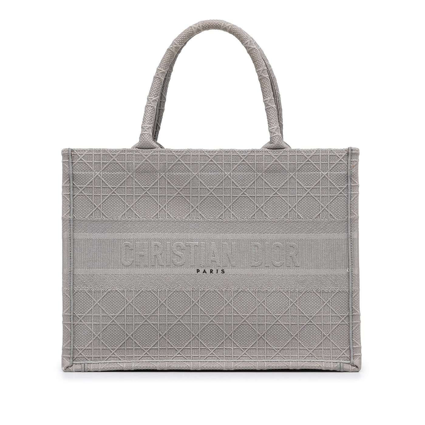Medium Cannage Embroidered Book Tote - Image 1