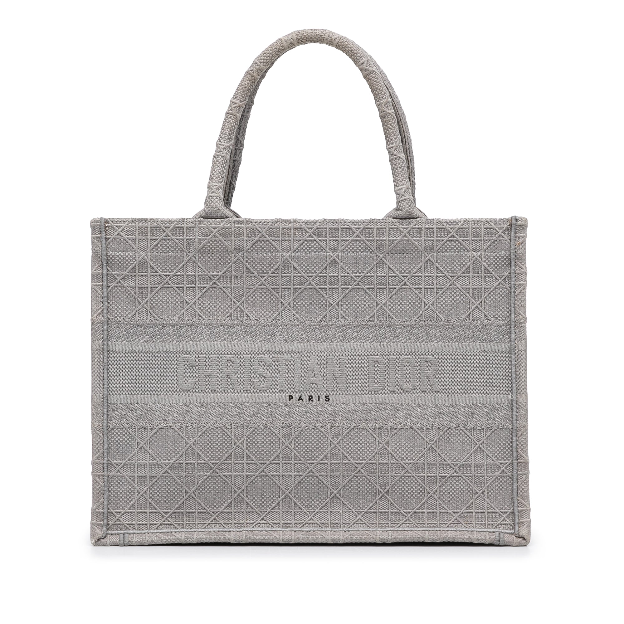Medium Cannage Embroidered Book Tote - Image 1