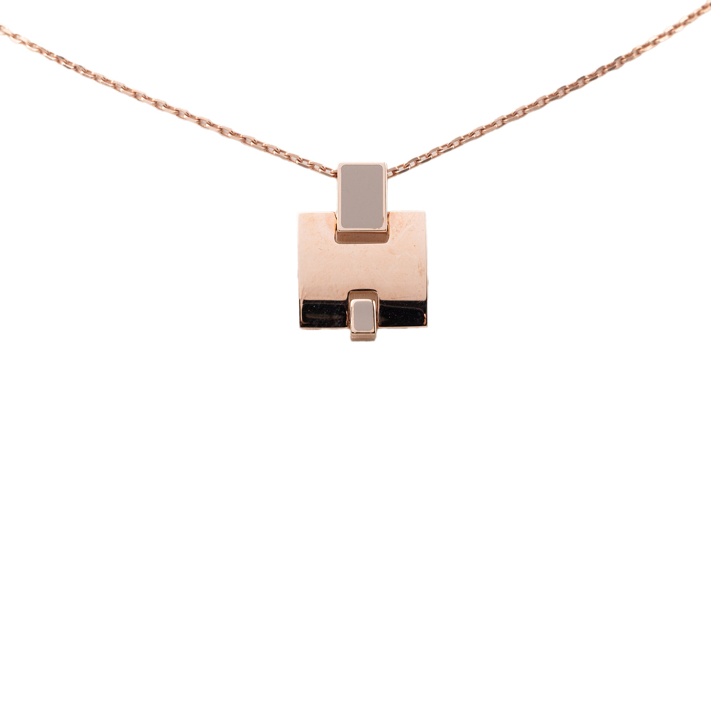 Gold Plated and Enamel Eileen Pendant Necklace - Image 1