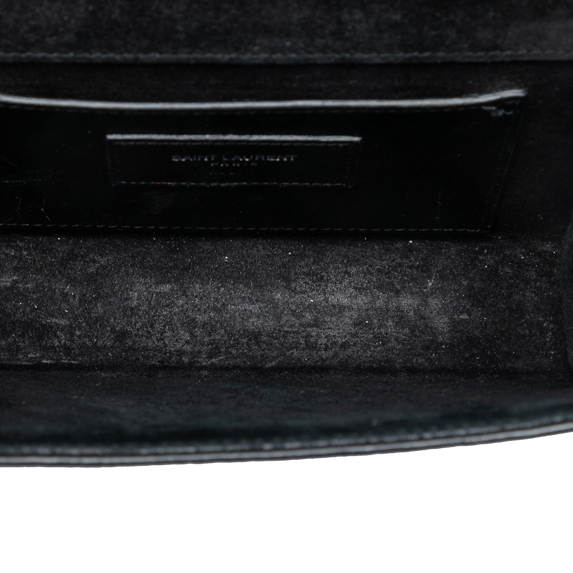Small Croc Embossed Leather Monogram Kate Tassel Crossbody - Image 4