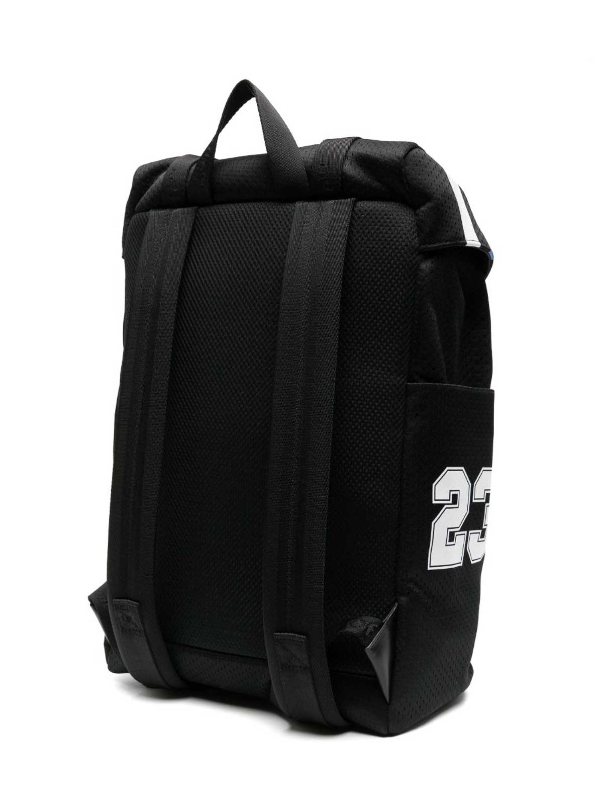 Off-White Structured Nylon Backpack — Black Hand Bags