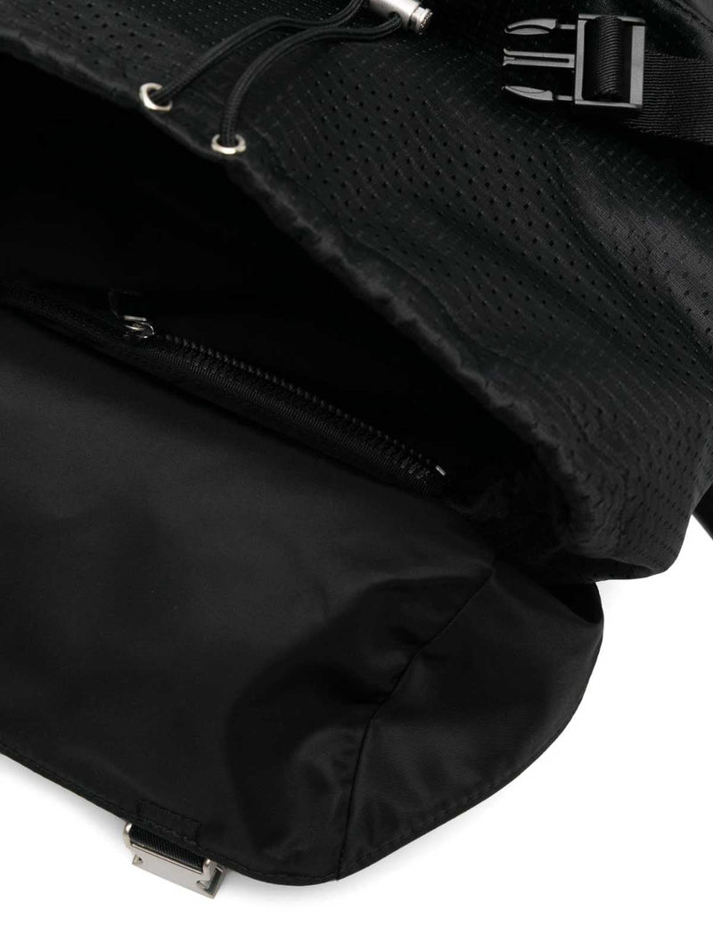 Off-White Structured Nylon Backpack — Black Hand Bags