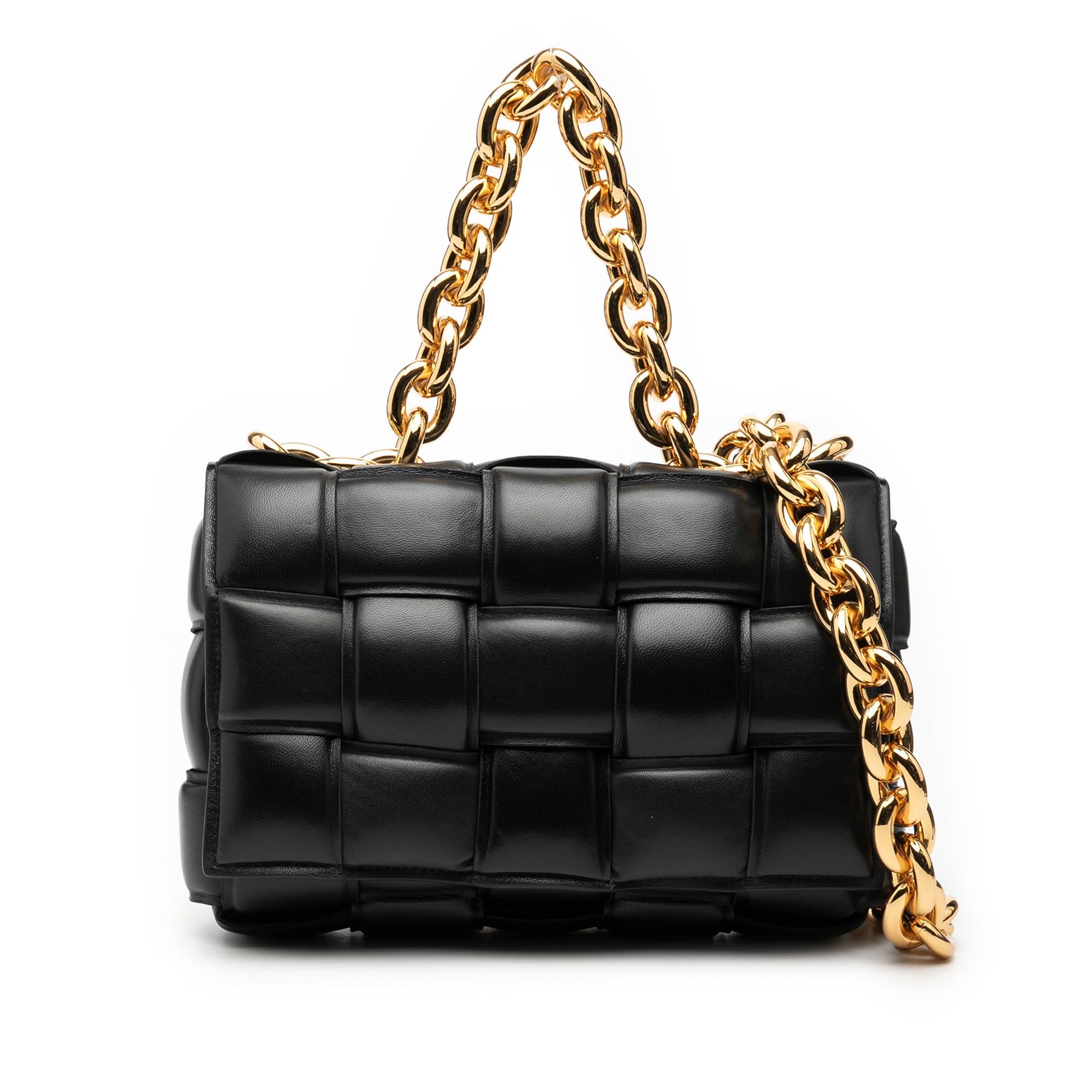 Nappa Intrecciato Padded Chain Cassette Satchel - Image 1