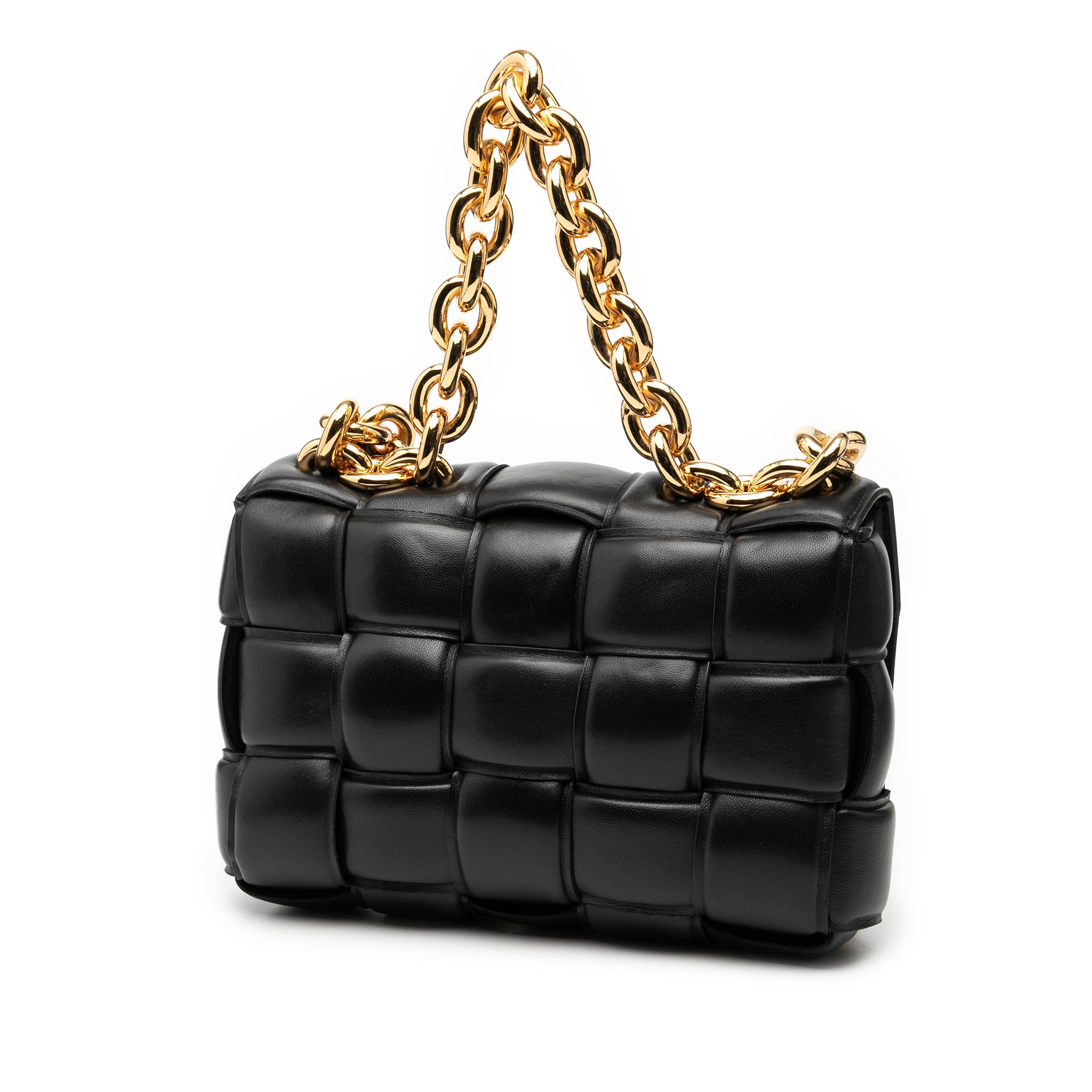 Nappa Intrecciato Padded Chain Cassette Satchel - Image 2