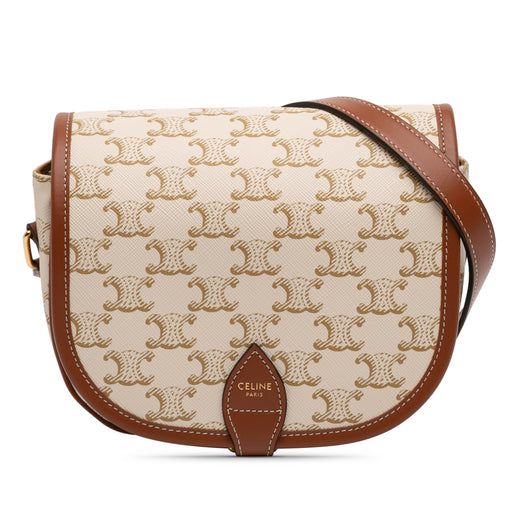 Medium Triomphe Coated Canvas Folco Crossbody - Image 1
