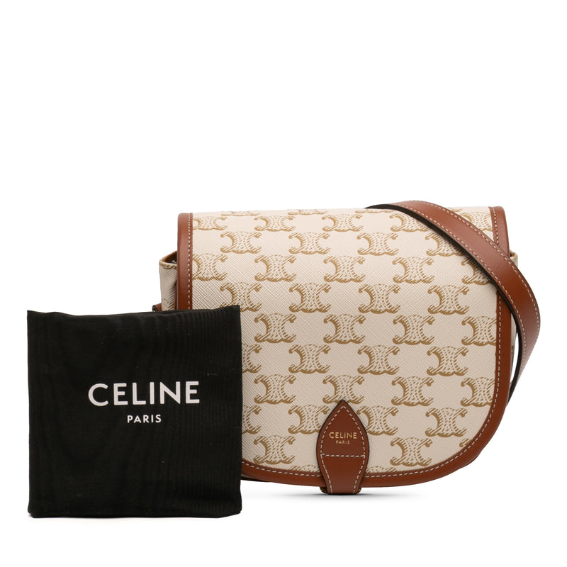Medium Triomphe Coated Canvas Folco Crossbody - Image 7