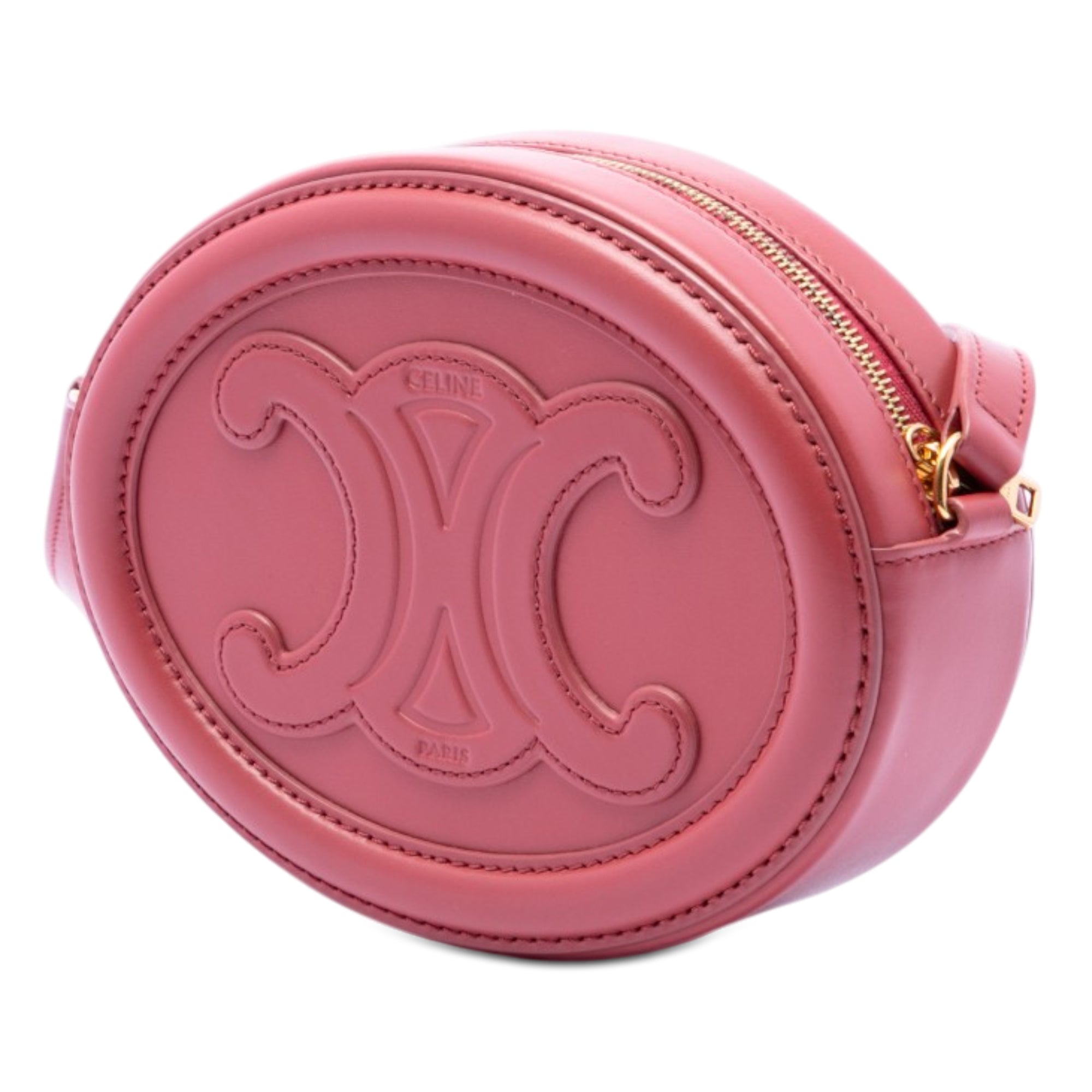 Small Calfskin Cuir Triomphe Oval Crossbody - Image 2