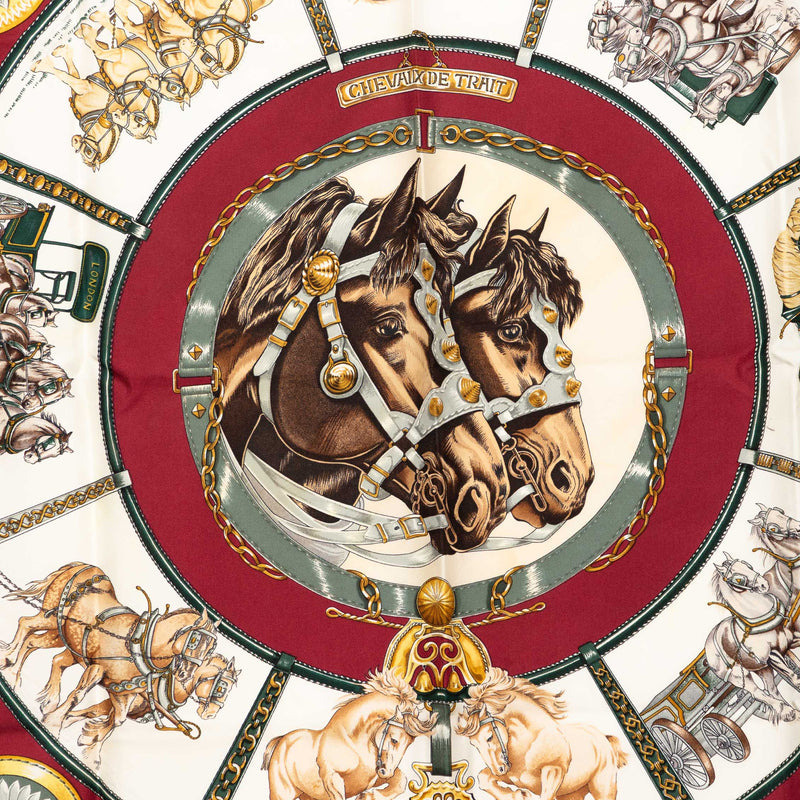 Chevaux de Trait Silk Scarf 90 - Image 2