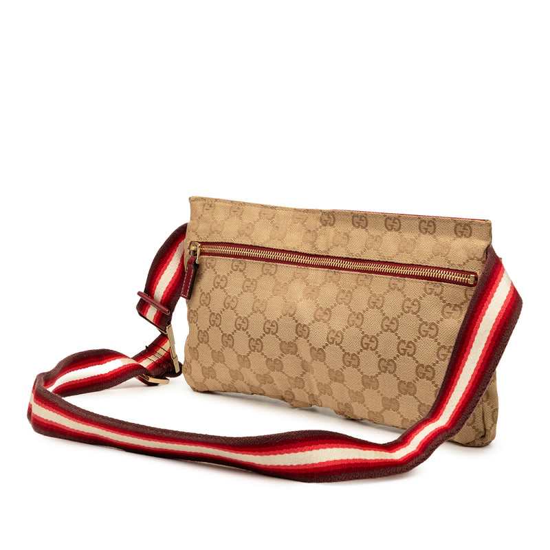 GG Canvas Web Double Pocket Belt Bag - Image 2