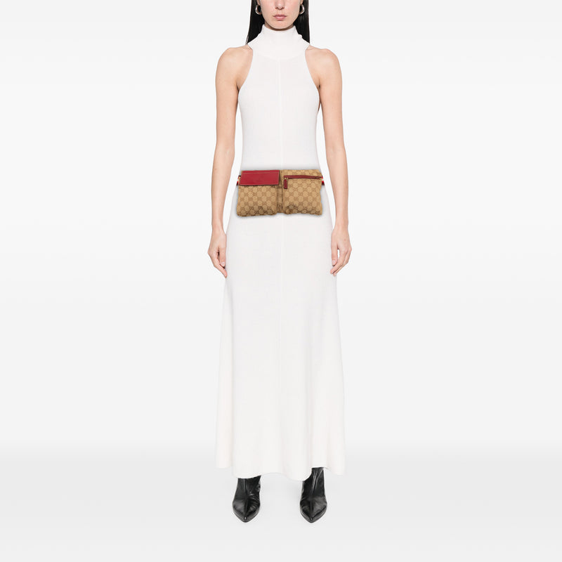 GG Canvas Web Double Pocket Belt Bag - Image 7