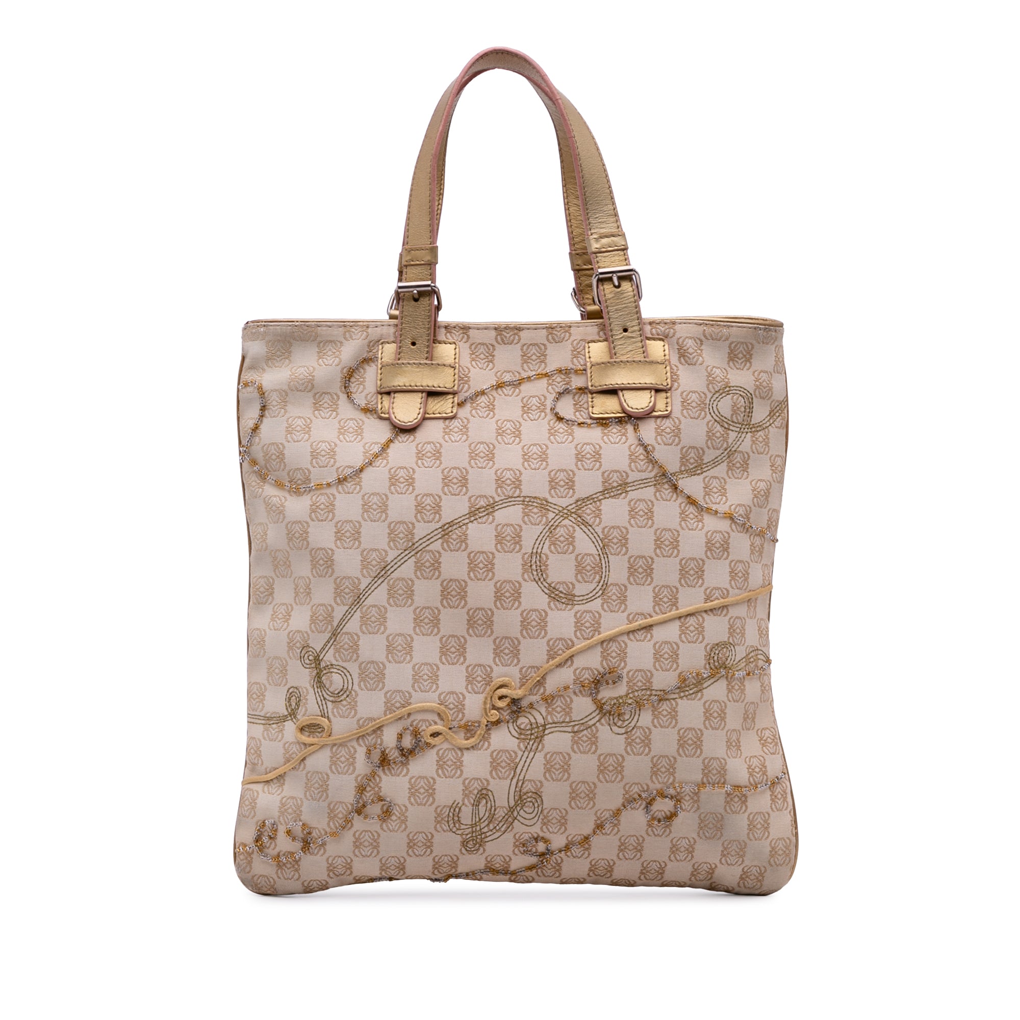 Anagram Canvas Embroidered Tote - Image 1