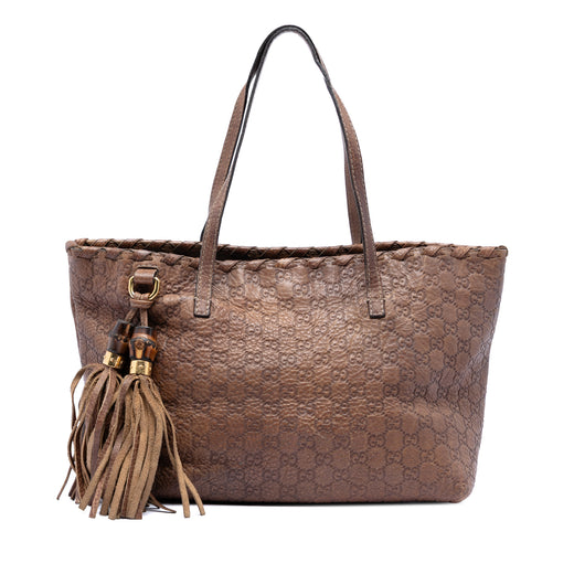 Medium Guccissima Bamboo Tassel Tote - Image 1