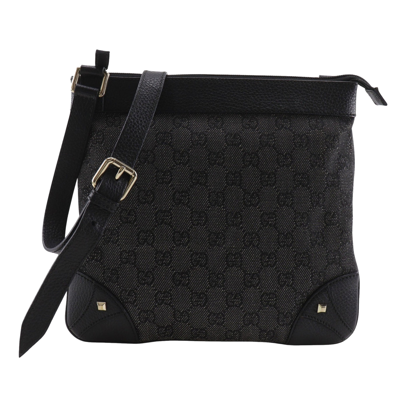 GG Denim Nailhead Crossbody - Image 1