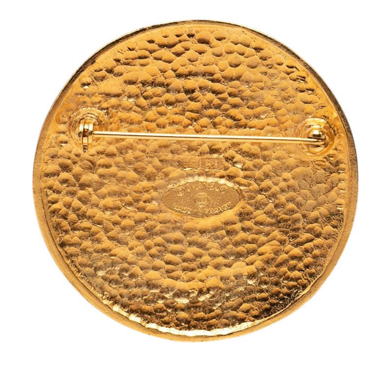 CC Gold Plated Lion Crest Medallion Brooch - Image 2