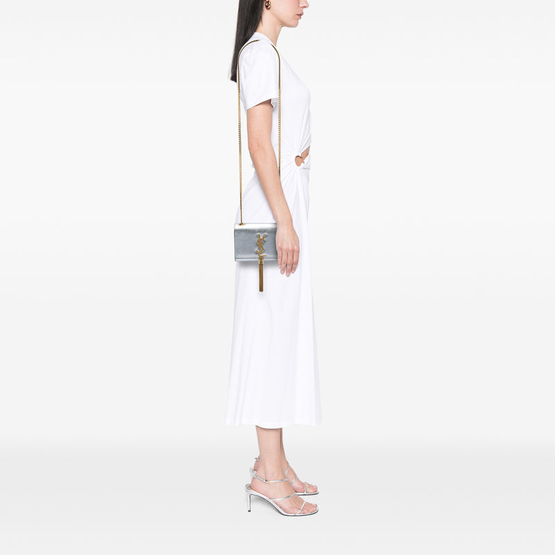 Small Metallic Calfskin Monogram Kate Tassel Crossbody - Image 5