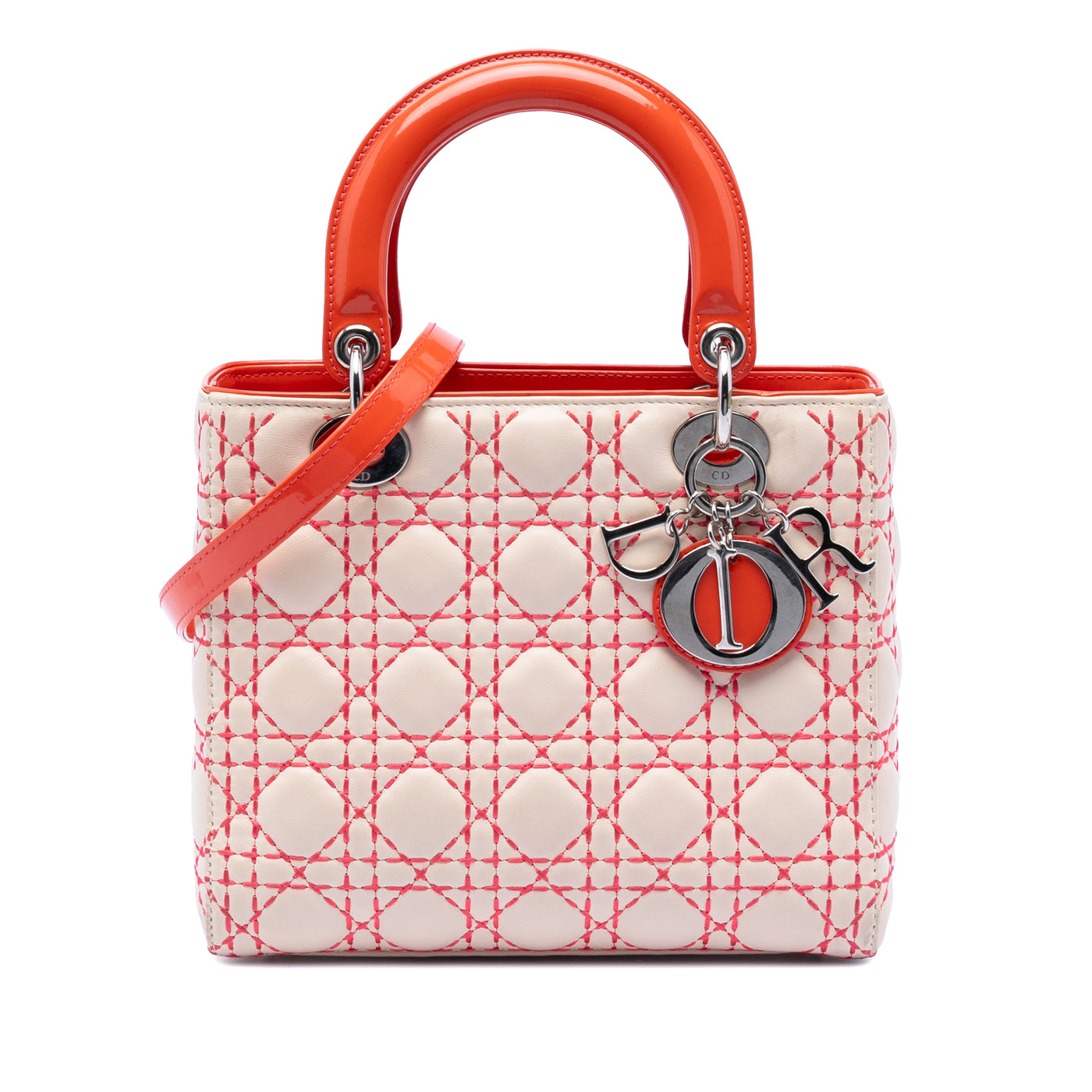 Medium Lambskin Cannage Stitched Lady Dior - Image 1