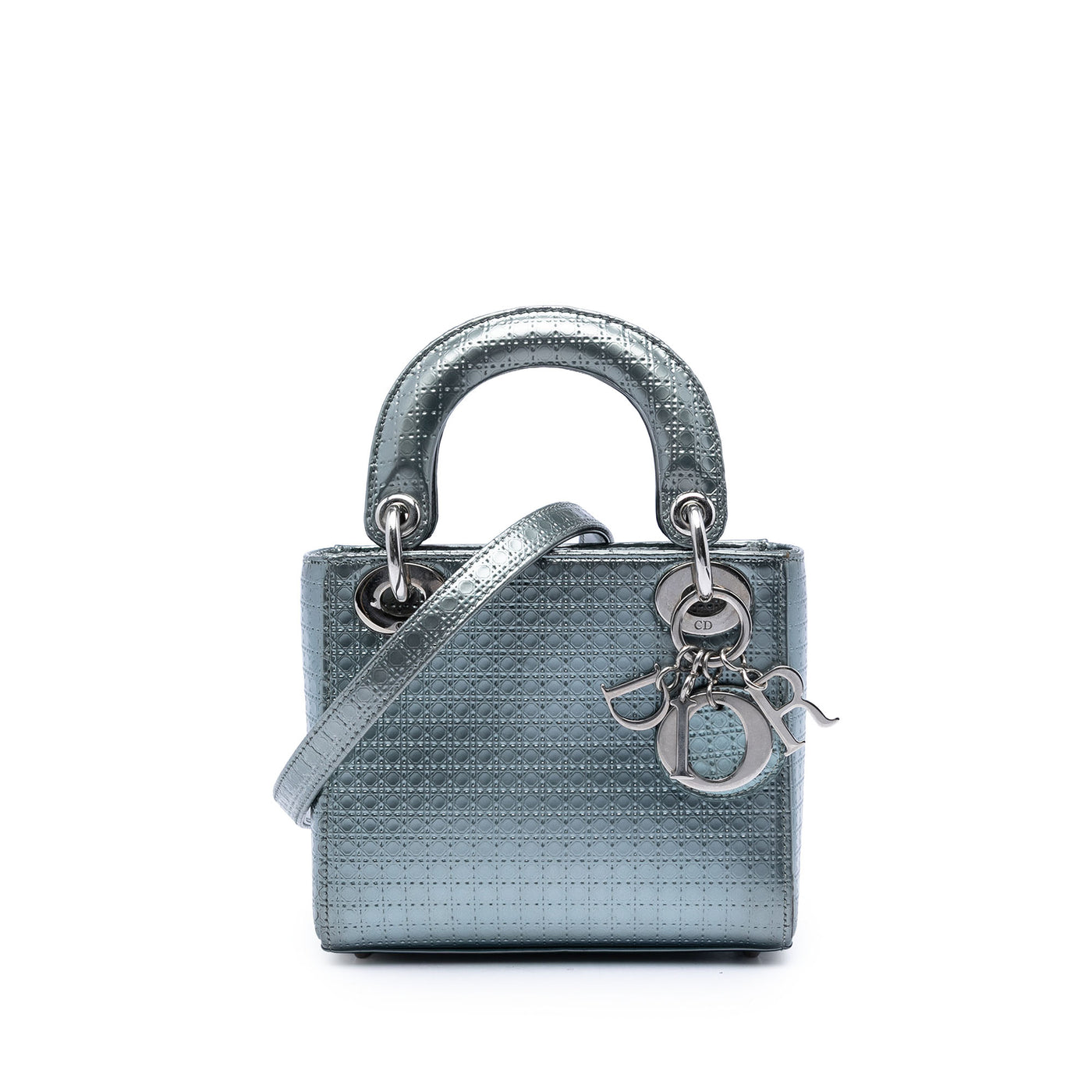 Mini Metallic Patent Microcannage Lady Dior - Image 1