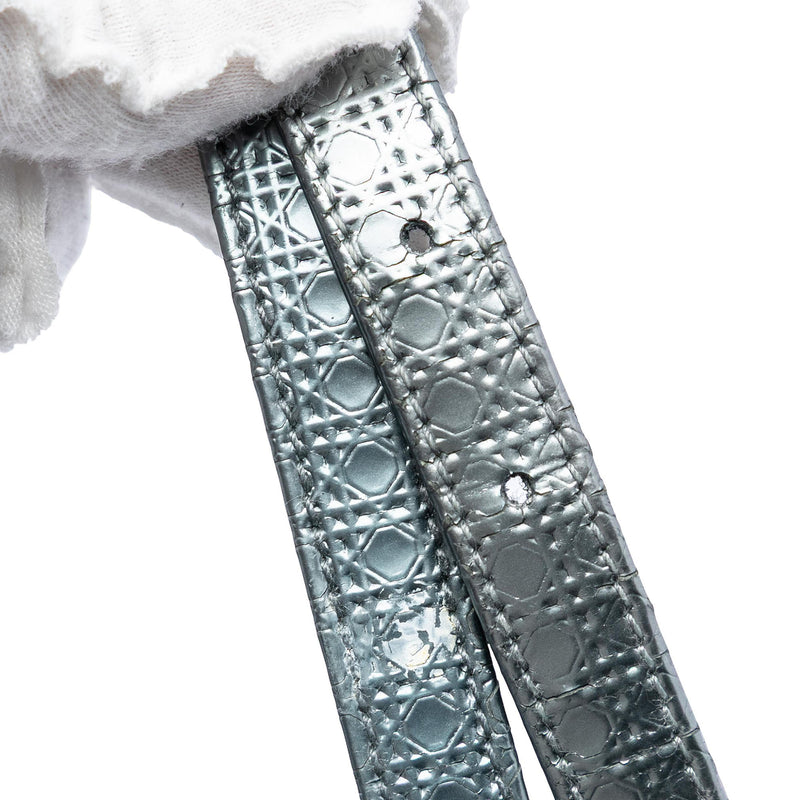 Mini Metallic Patent Microcannage Lady Dior - Image 6